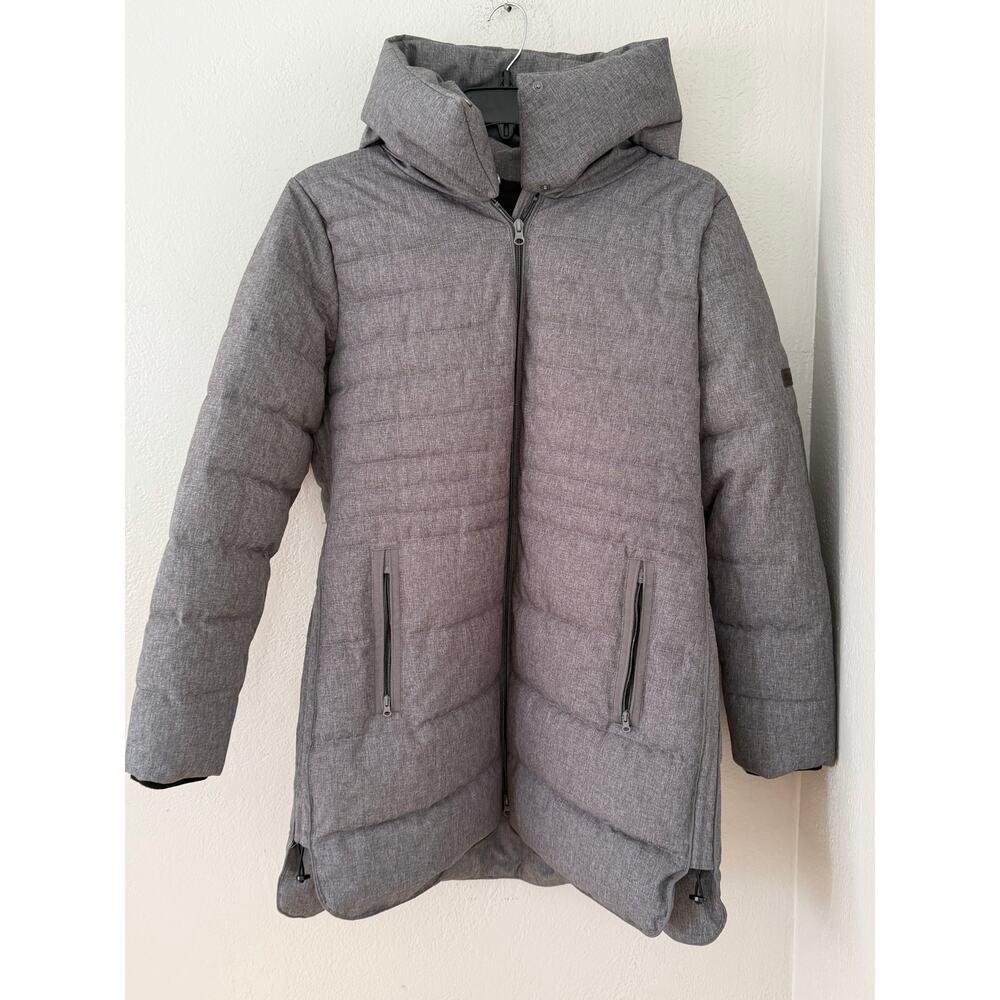 Women's Boulder Gear Gray Long Heavy Duty‎ Hooded Warm Winter Coat Sz Large